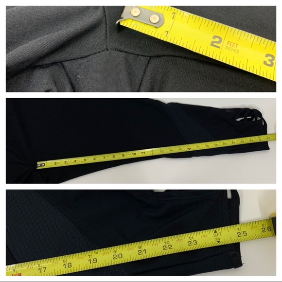 Bally Total Fitness Mesh Caged Calf Black Leggings Athletic Athleisure Size XL - Picture 15 of 15